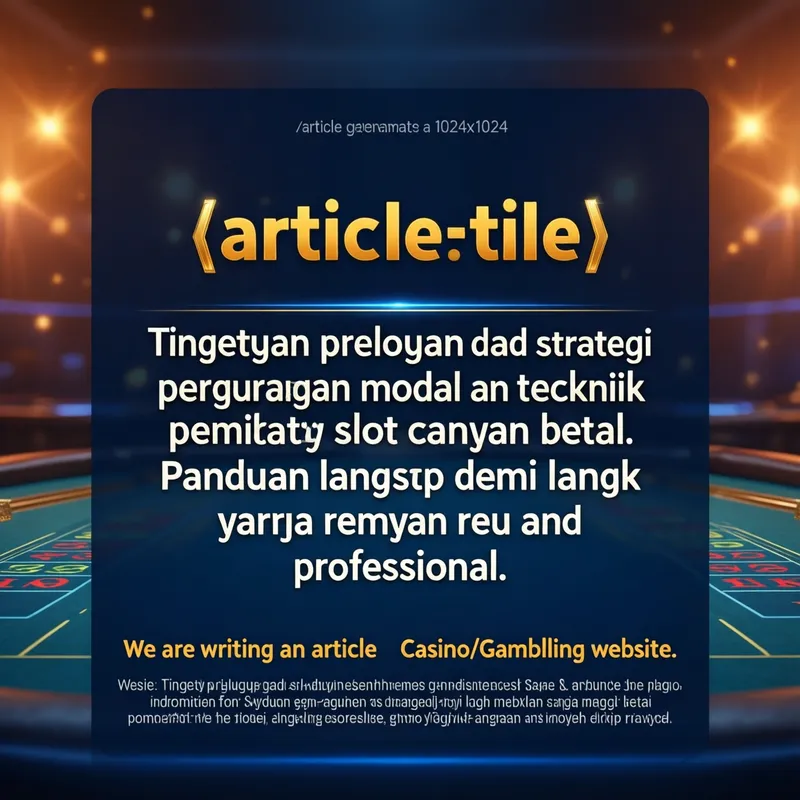 Strategi Slot